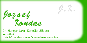jozsef kondas business card